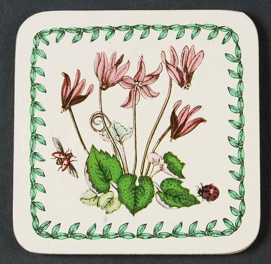 Botanic Garden Square Corkback Coaster by Portmeirion-1