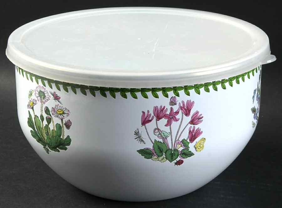 Botanic Garden 7 3/4" Metal Bowl W/Plastic Lid by Portmeirion-1