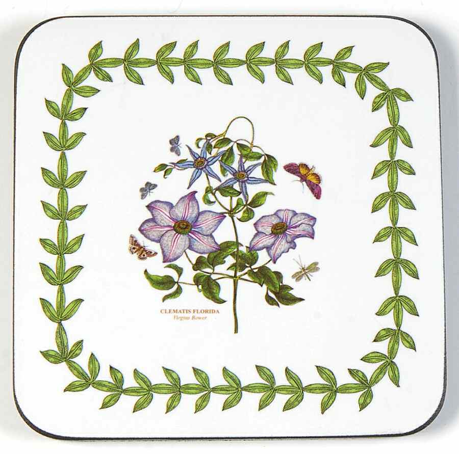 Botanic Garden Square Corkback Coaster by Portmeirion-1