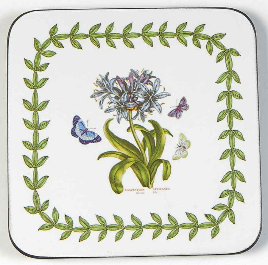 Botanic Garden Square Corkback Coaster by Portmeirion-1