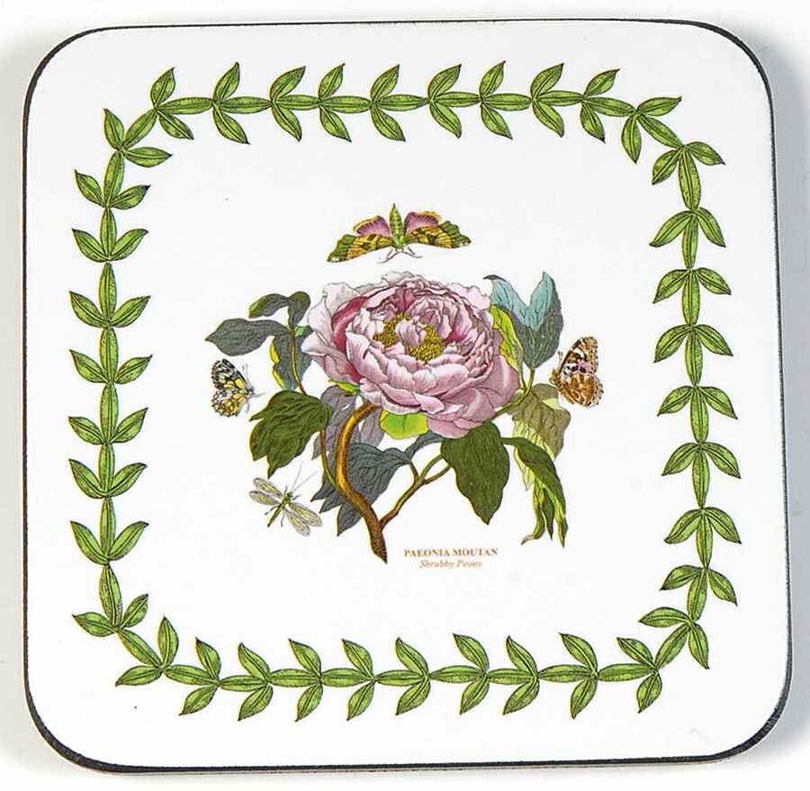 Botanic Garden Square Corkback Coaster by Portmeirion-1