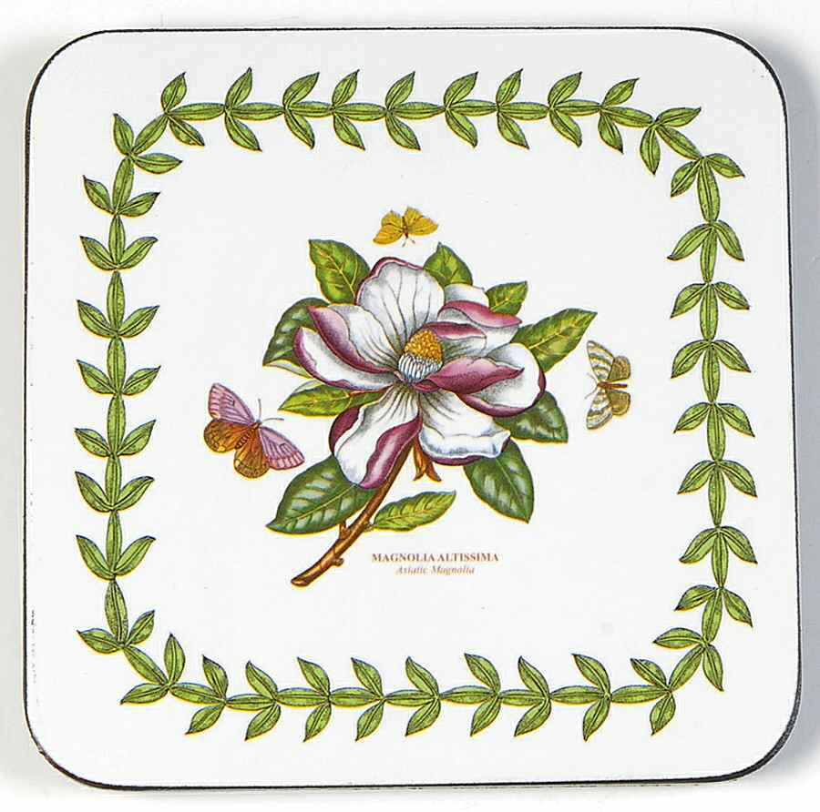 Botanic Garden Square Corkback Coaster by Portmeirion-1