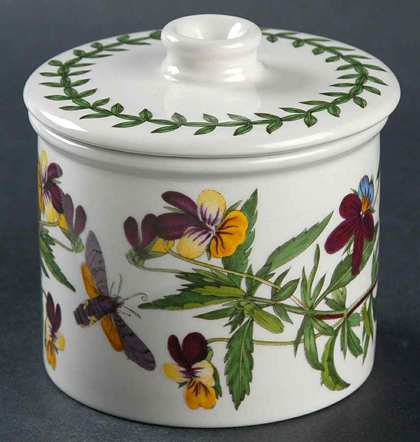 Botanic Garden Drum Sugar Bowl & Lid by Portmeirion-1