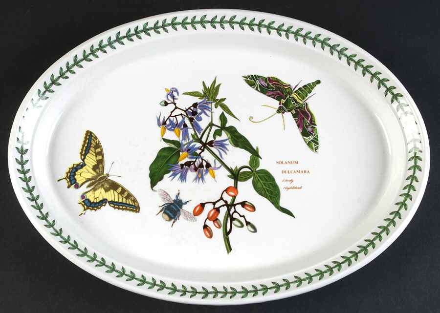 Botanic Garden 13" Oval Steak Platter by Portmeirion-1