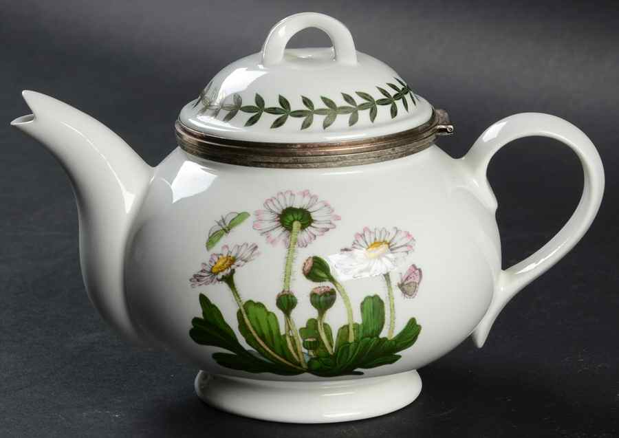 Botanic Garden Anniversary Individual Hinged Lid Tea Pot by Portmeirion-1