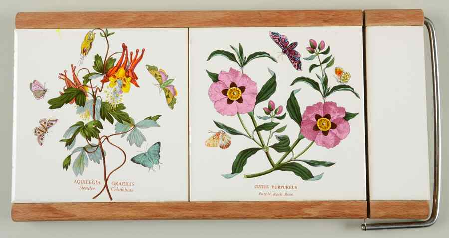 Botanic Garden Cheese Board (2 Tiles and Slicer) by Portmeirion-1