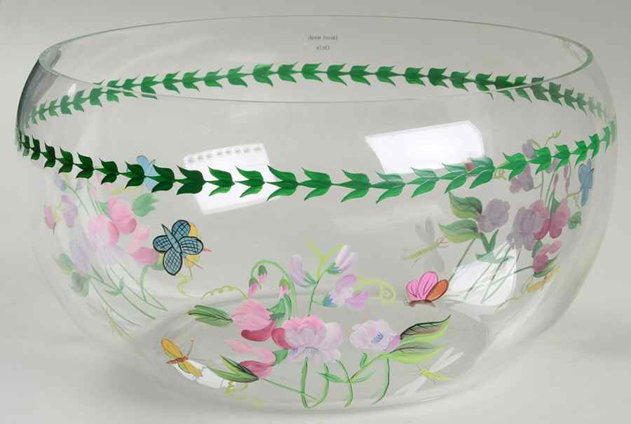 Botanic Garden Hand Painted Glass Salad Bowl by Portmeirion-1