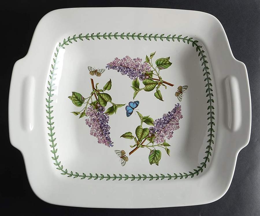 Botanic Garden 17" Rectangular Handled Pasta Platter by Portmeirion-1
