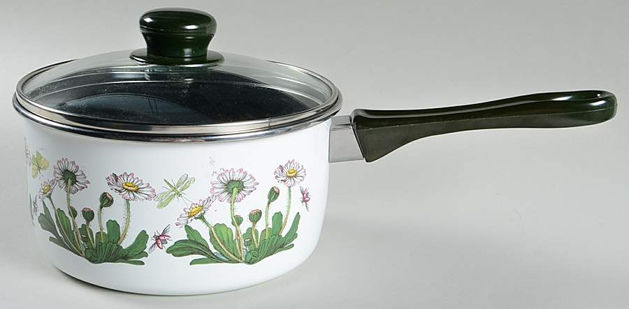 Botanic Garden 2.5qt Metal Covered Saucepan W/Glass Lid by Portmeirion-1