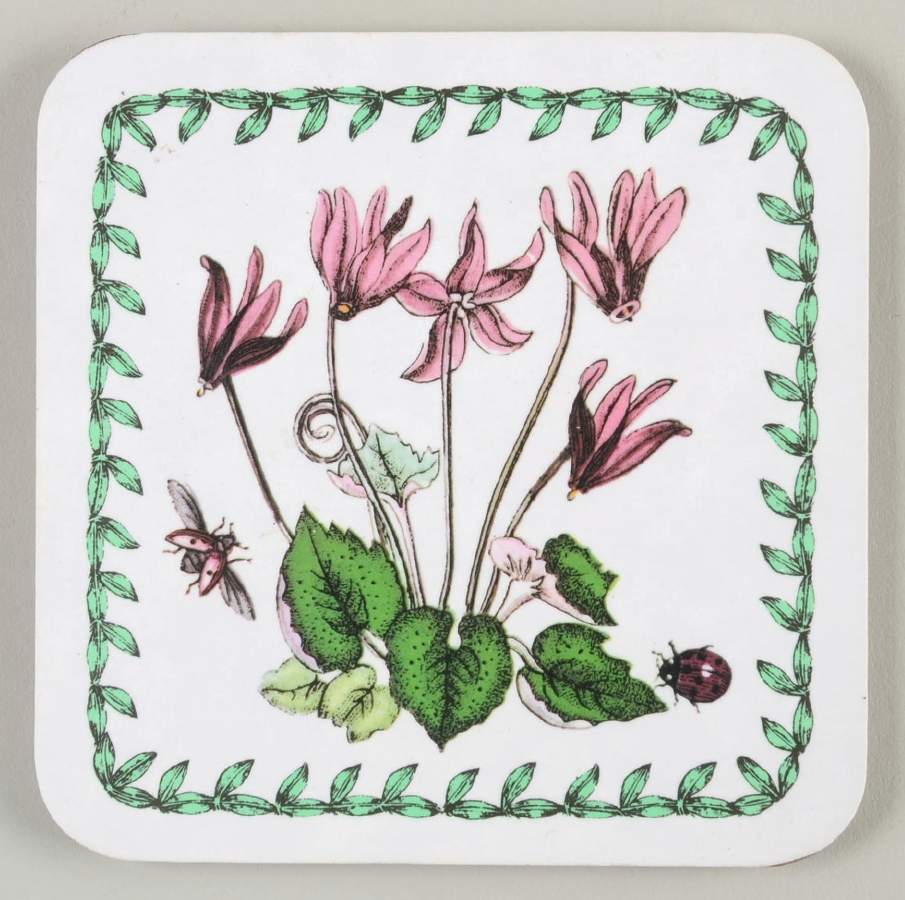 Botanic Garden Square Wood Coaster W/Felt Back by Portmeirion-1