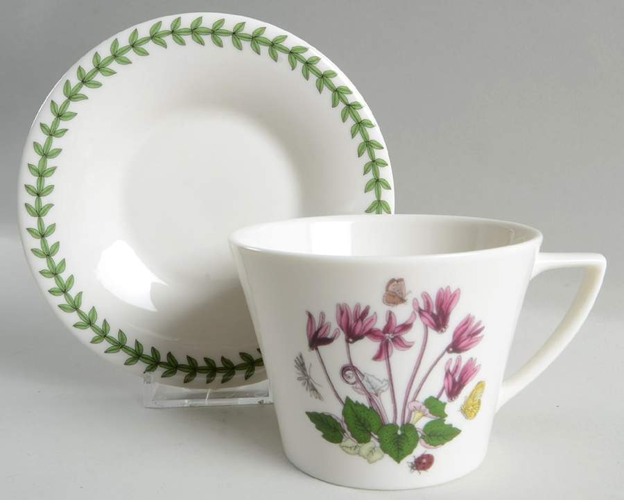 Botanic Garden Flat Cup & Saucer Set by Portmeirion-1