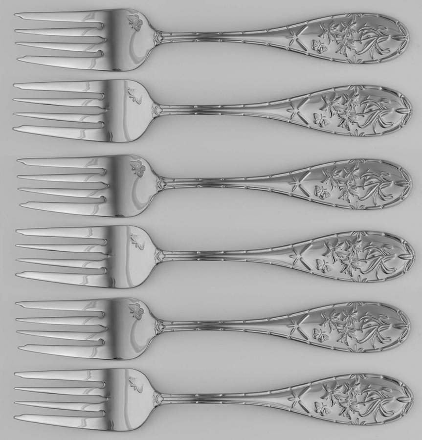 Botanic Garden All Stainless Dessert Fork - Set of 6 by Portmeirion-1