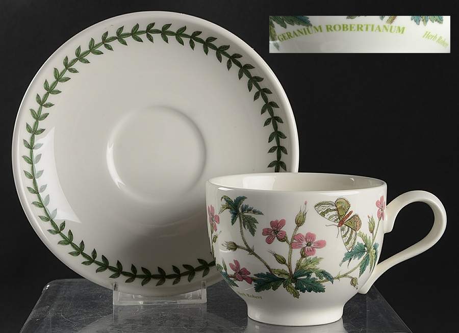 Botanic Garden Traditional Footed Cup & Saucer Set by Portmeirion-1