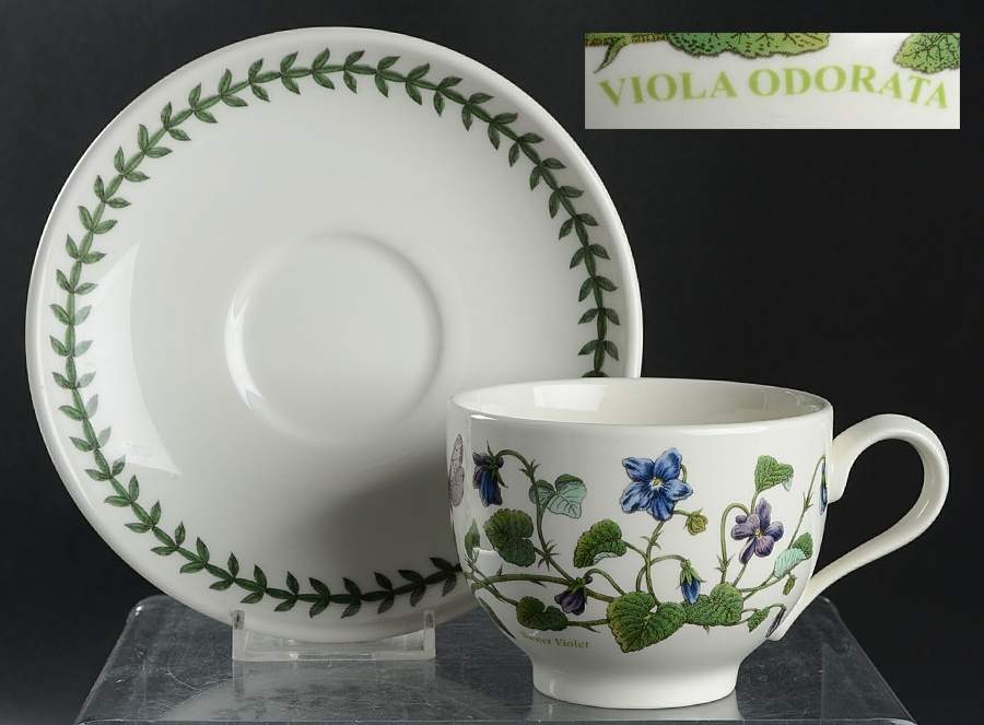 Botanic Garden Traditional Footed Cup & Saucer Set by Portmeirion-1