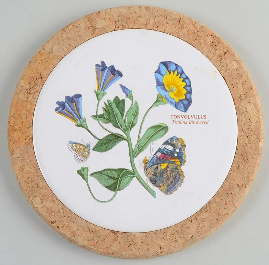 Botanic Garden 7" Round Cork Front & Back Trivet by Portmeirion-1
