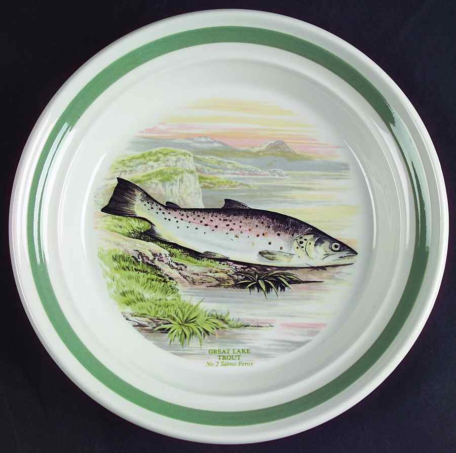 Compleat Angler Band Bread & Butter Plate by Portmeirion-1