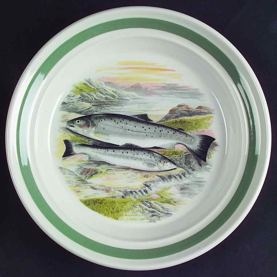 Compleat Angler Band Bread & Butter Plate by Portmeirion-1
