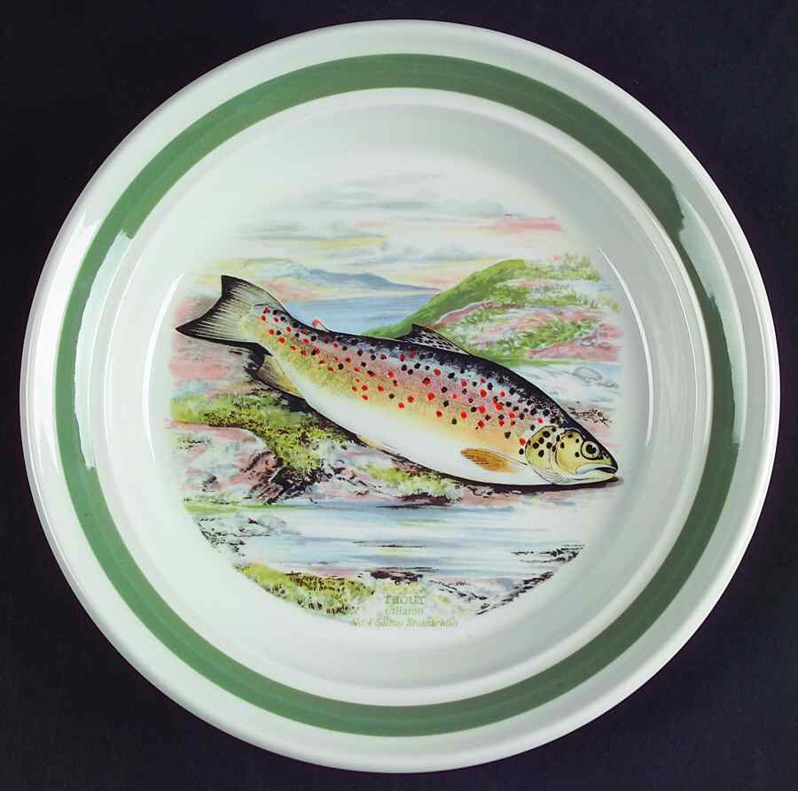 Compleat Angler Band Bread & Butter Plate by Portmeirion-1