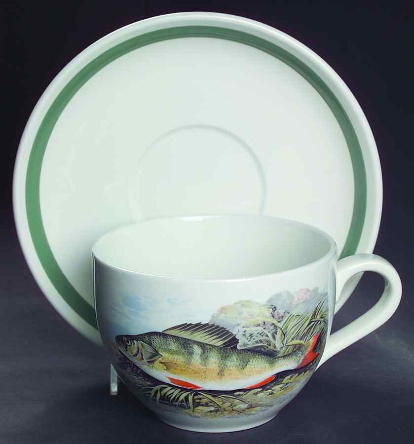 Compleat Angler Band Jumbo Cup & Saucer Set by Portmeirion-1