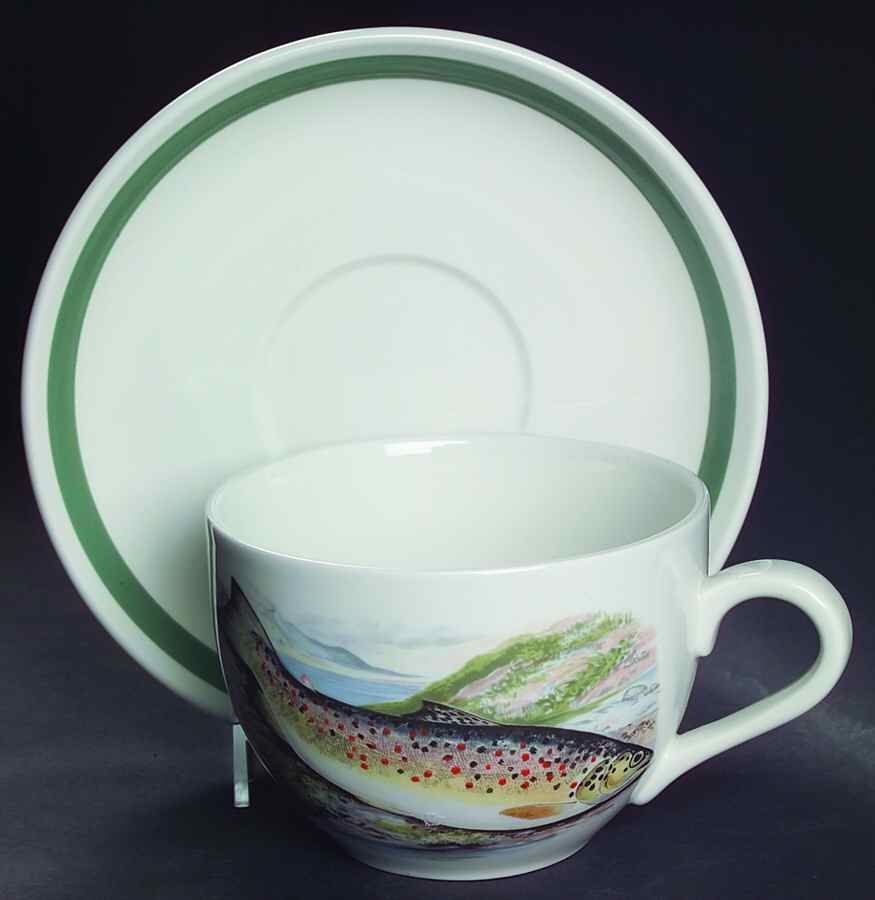 Compleat Angler Band Jumbo Cup & Saucer Set by Portmeirion-1