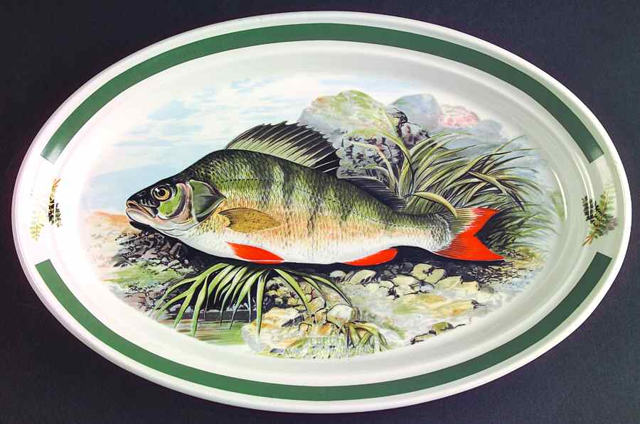 Compleat Angler Band 10" Oval Steak Platter by Portmeirion-1
