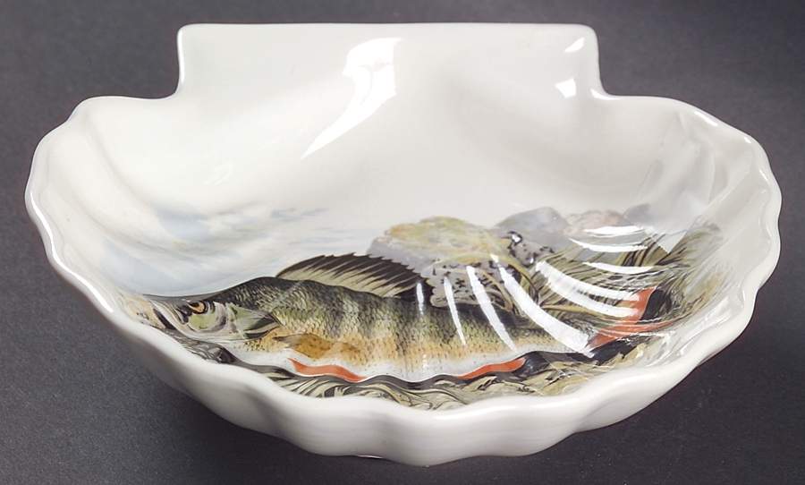 Compleat Angler Fern Shell Shaped Dish by Portmeirion-1