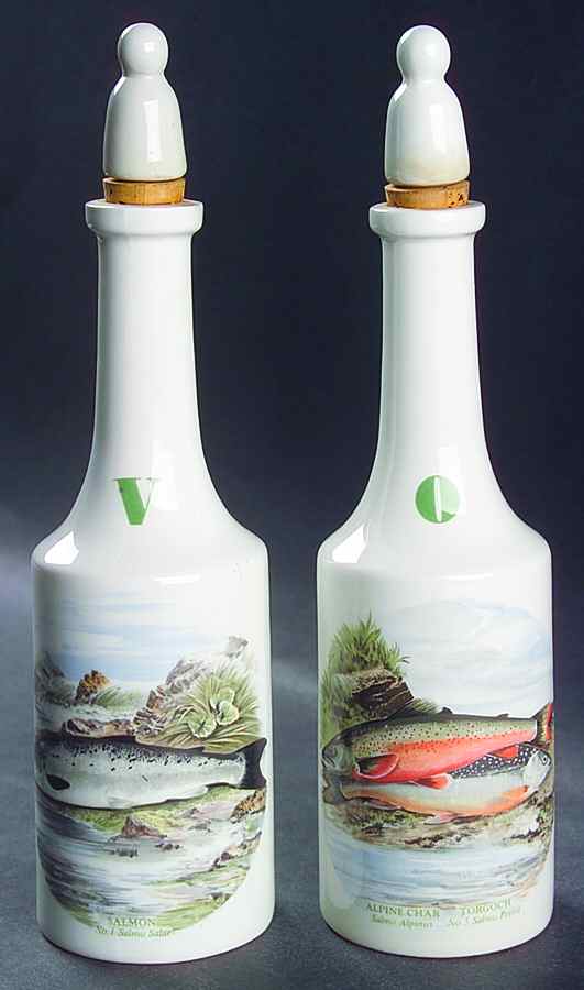 Compleat Angler Band Vinegar and Oil Set with Stoppers by Portmeirion-1
