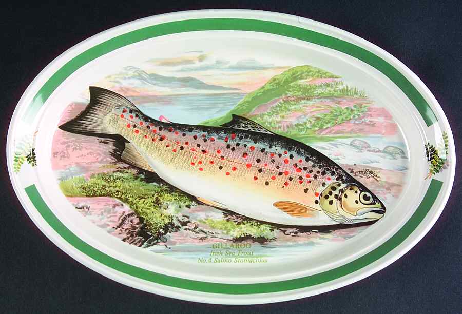 Compleat Angler Band 10" Oval Steak Platter by Portmeirion-1