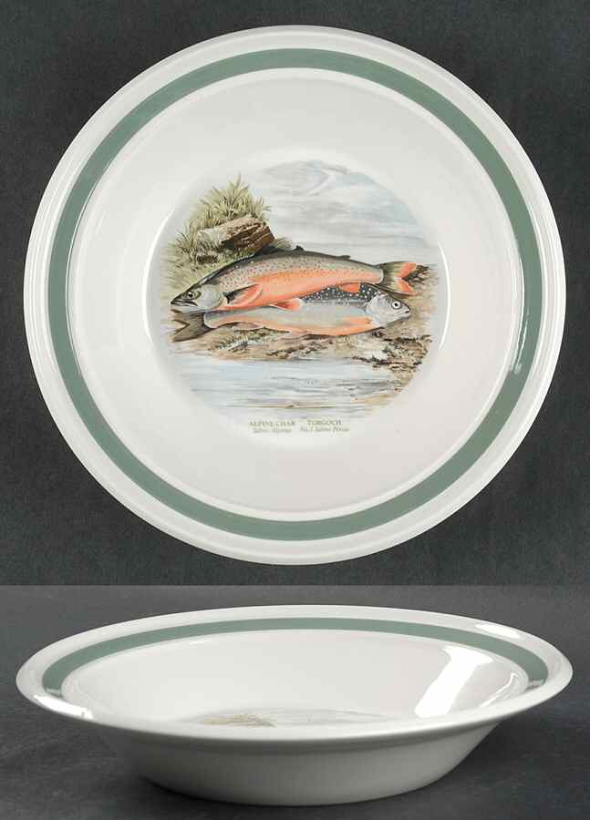 Compleat Angler Band Rim Soup Bowl by Portmeirion-1