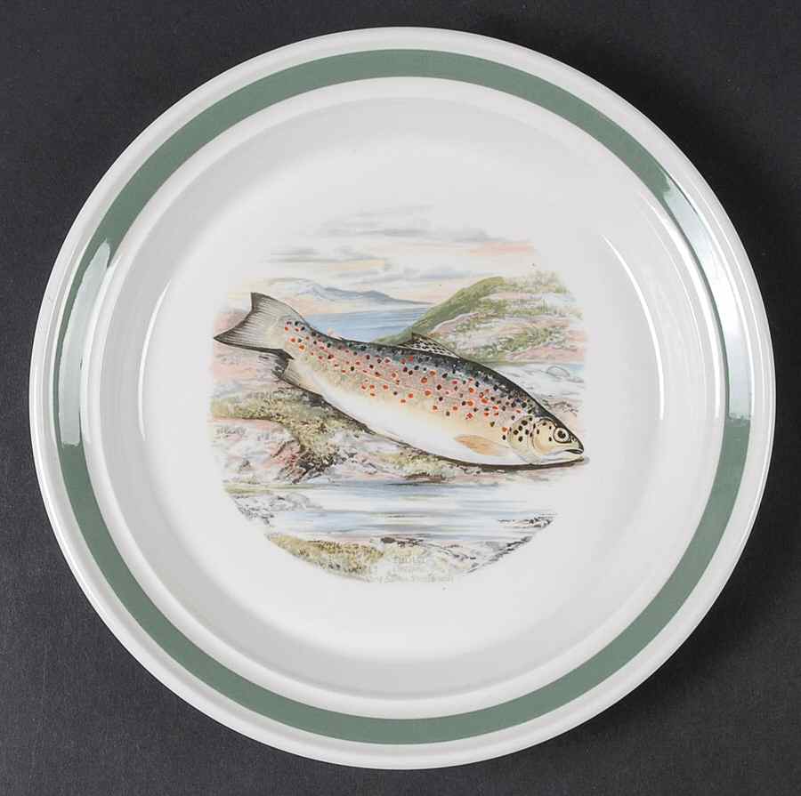 Compleat Angler Band Salad Plate by Portmeirion-1