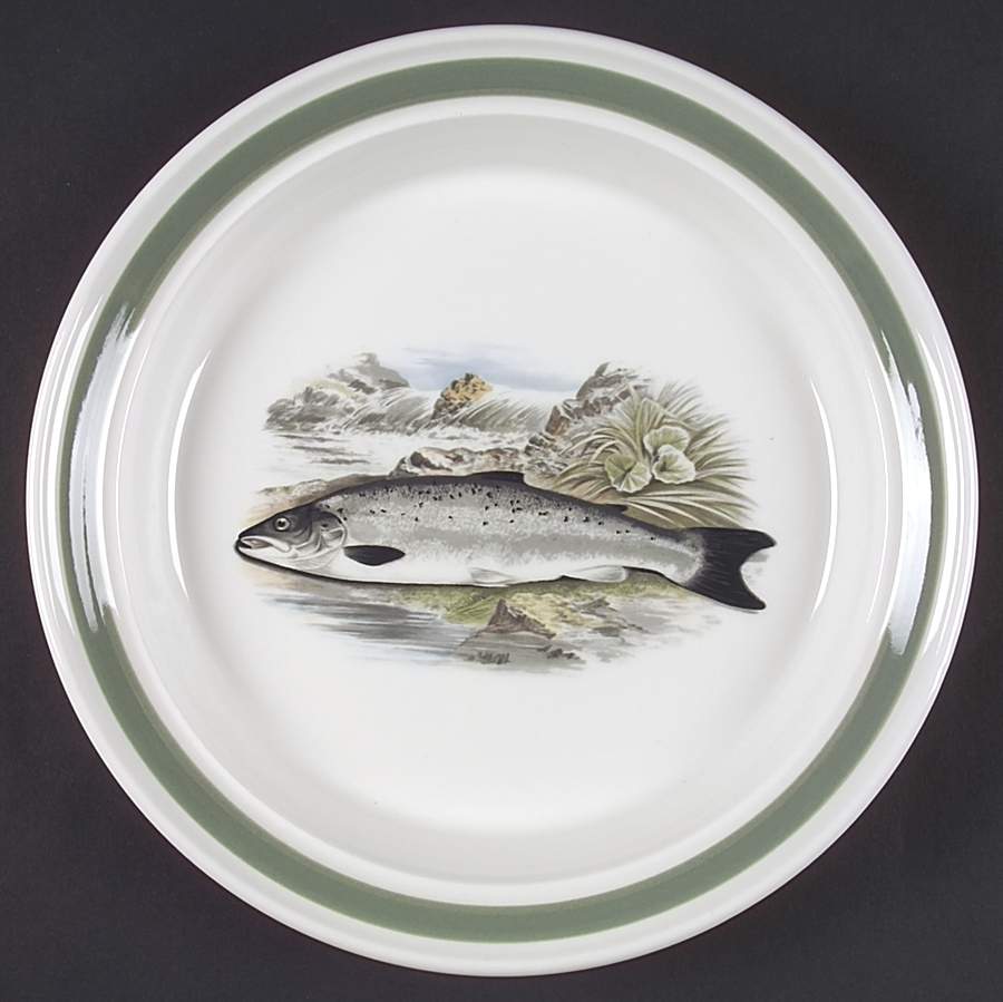 Compleat Angler Band Salad Plate by Portmeirion-1