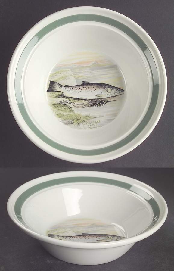 Compleat Angler Band Soup/Cereal Bowl by Portmeirion-1