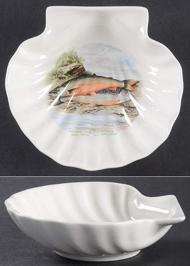 Compleat Angler Fern Shell Shaped Dish by Portmeirion-1