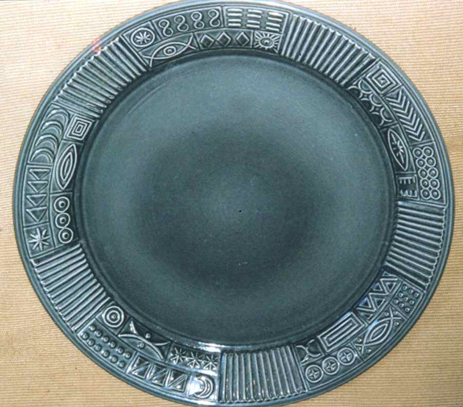 Cypher Ice Blue Dinner Plate by Portmeirion-1