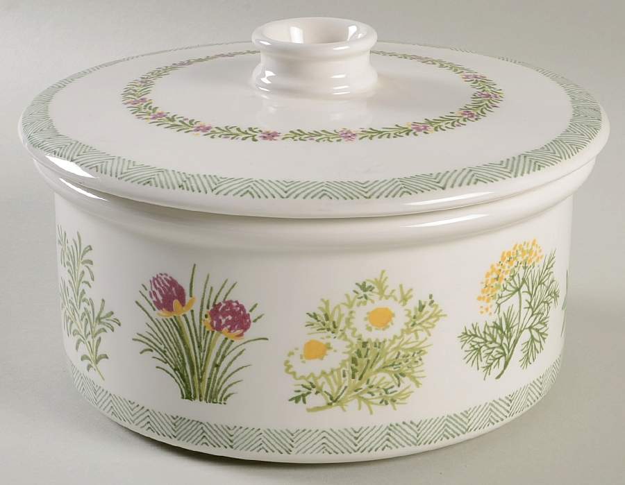 Garden Herbs Round Covered Vegetable by Portmeirion-1