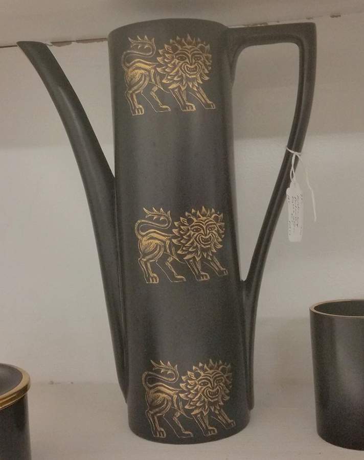 Gold Lion Coffee Pot No Lid by Portmeirion-1
