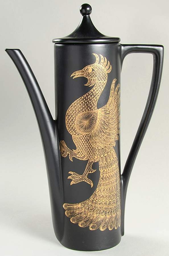 Gold Phoenix Coffee Pot & Lid by Portmeirion-1