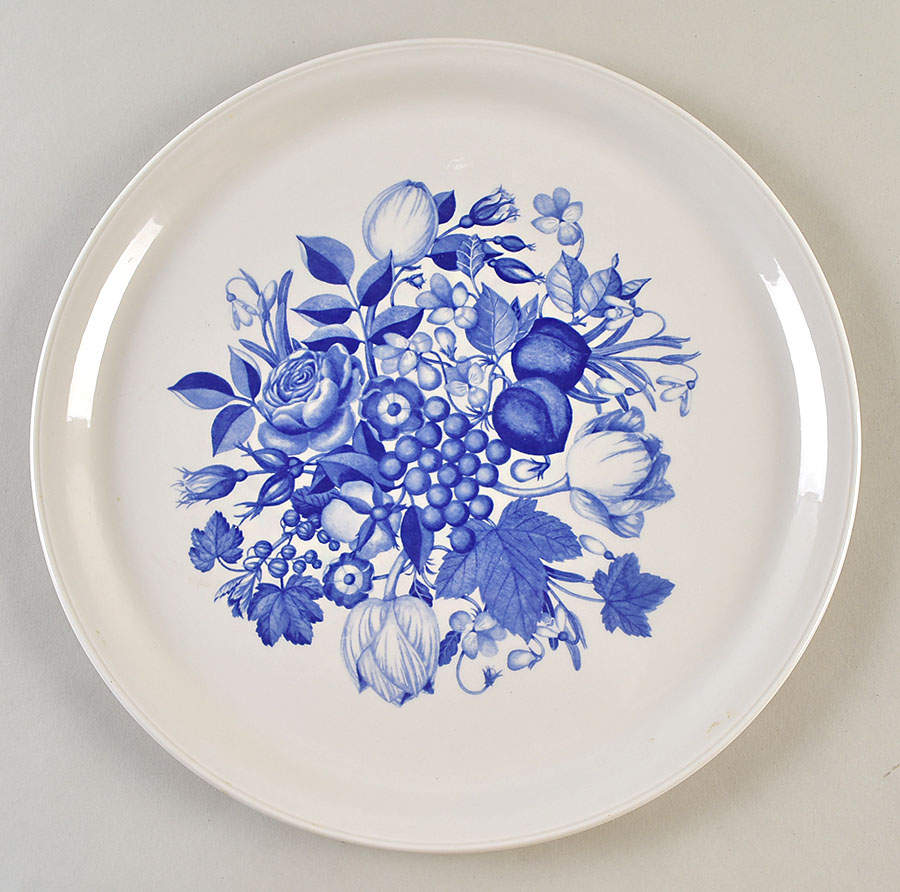 Harvest Blue Cake Plate by Portmeirion-1