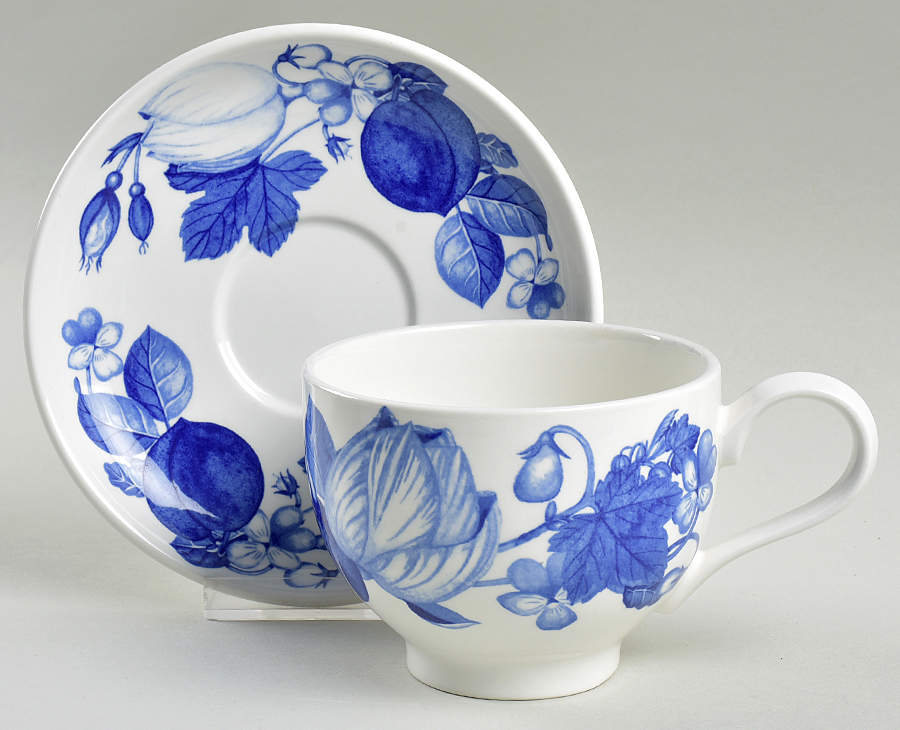 Harvest Blue Traditional Breakfast Cup & Saucer Set by Portmeirion-1