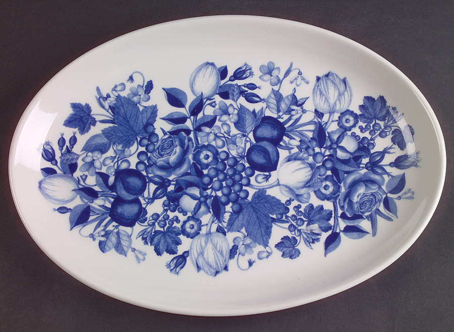 Harvest Blue 12" Oval Serving Platter by Portmeirion-1