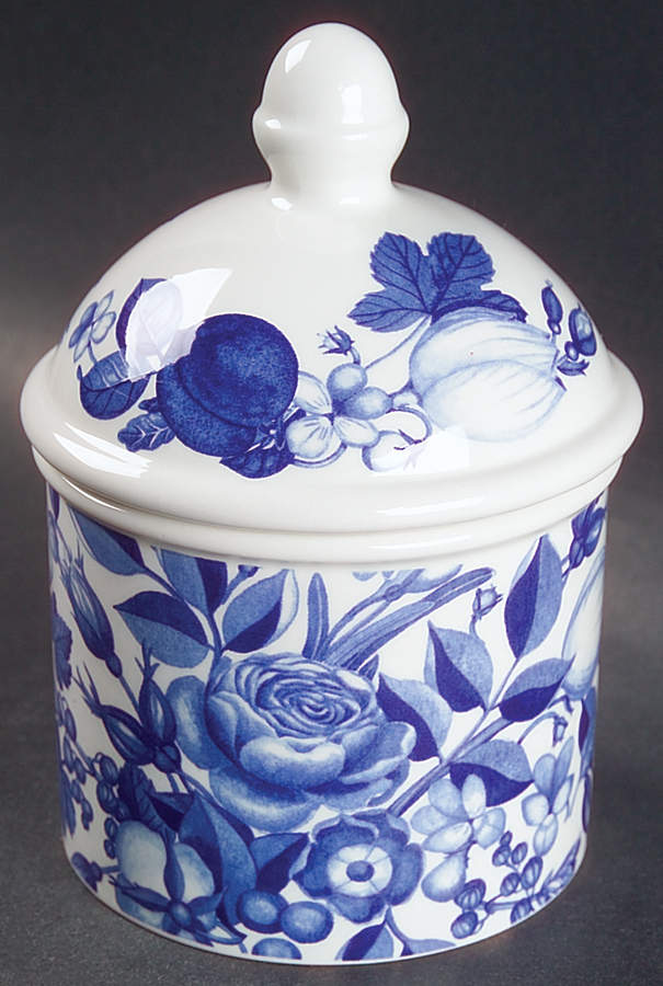 Harvest Blue Bath Jar & Lid by Portmeirion-1