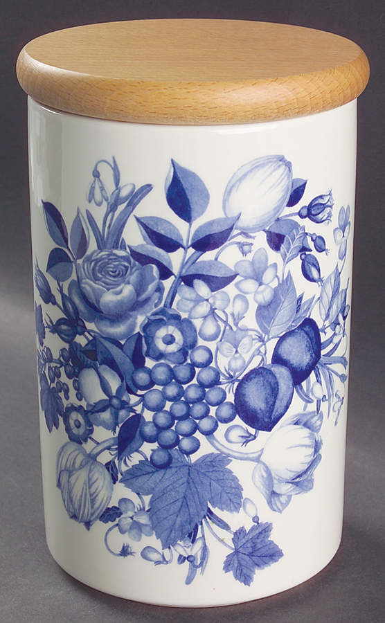 Harvest Blue Large Canister & Lid by Portmeirion-1