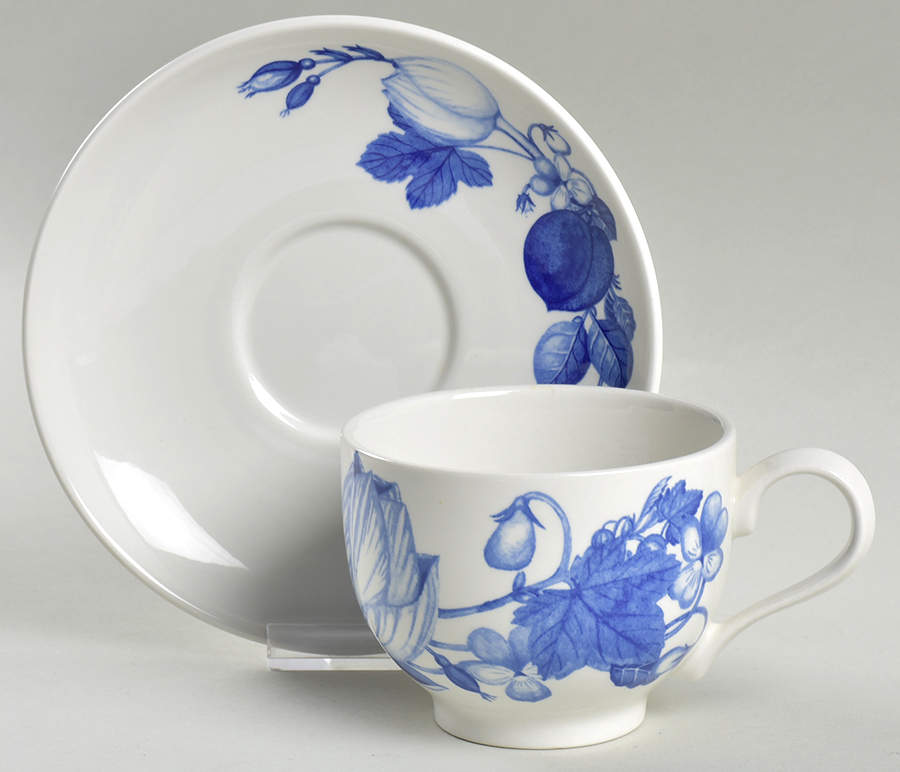 Harvest Blue Traditional Footed Cup & Saucer Set by Portmeirion-1