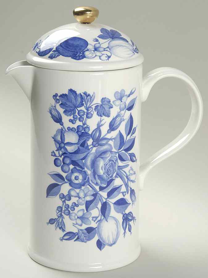 Harvest Blue 8 Cup Cafetiere & Lid/Press by Portmeirion-1