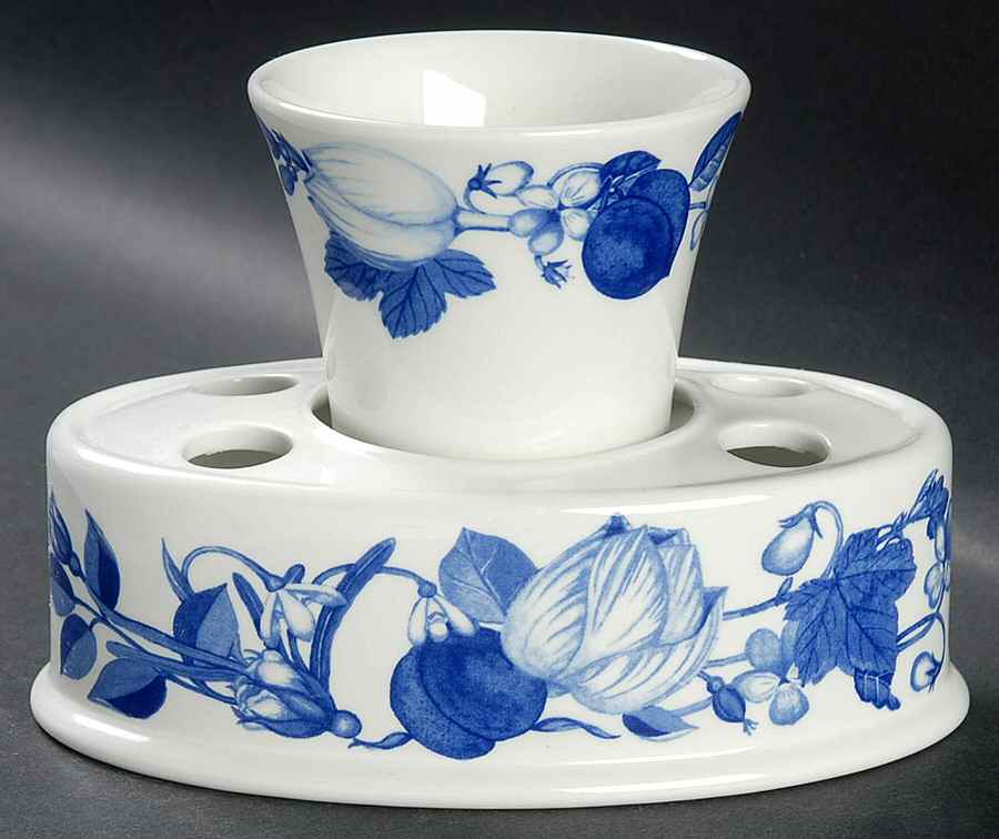 Harvest Blue Toothbrush Holder and Tumbler Set by Portmeirion-1