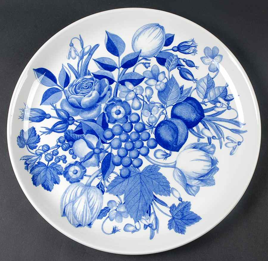 Harvest Blue 13" Chop Plate (Round Platter) by Portmeirion-1