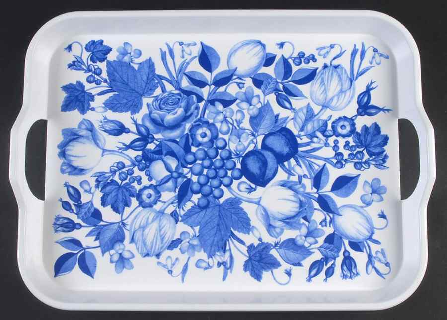 Harvest Blue Plastic Serving Tray 17" by Portmeirion-1