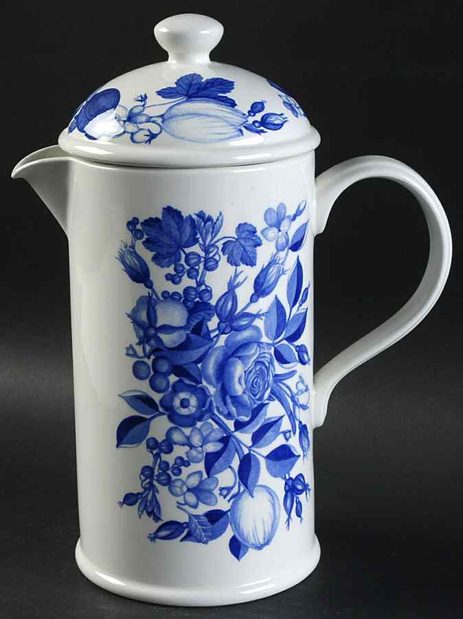 Harvest Blue 4 Cup Cafetiere & Lid/Press by Portmeirion-1