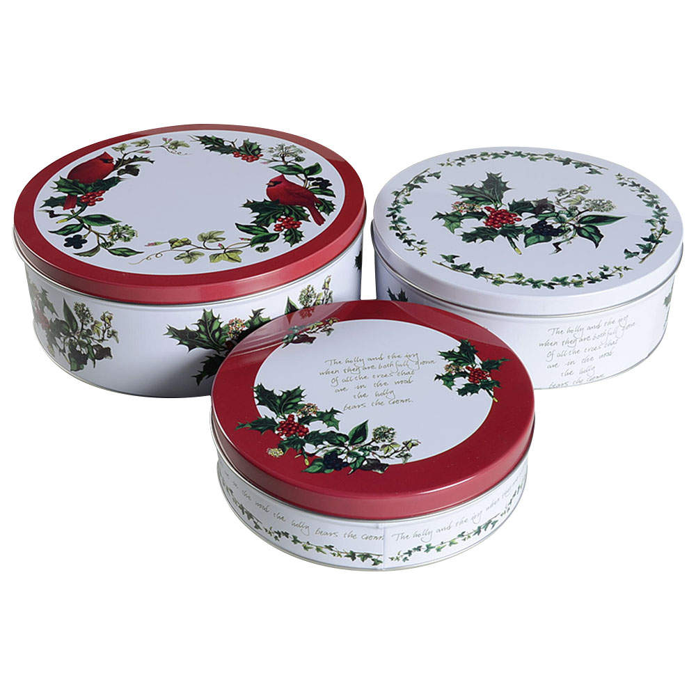The Holly and The Ivy Set of 3 Cake Tins (6", 7" & 8") by Portmeirion-1
