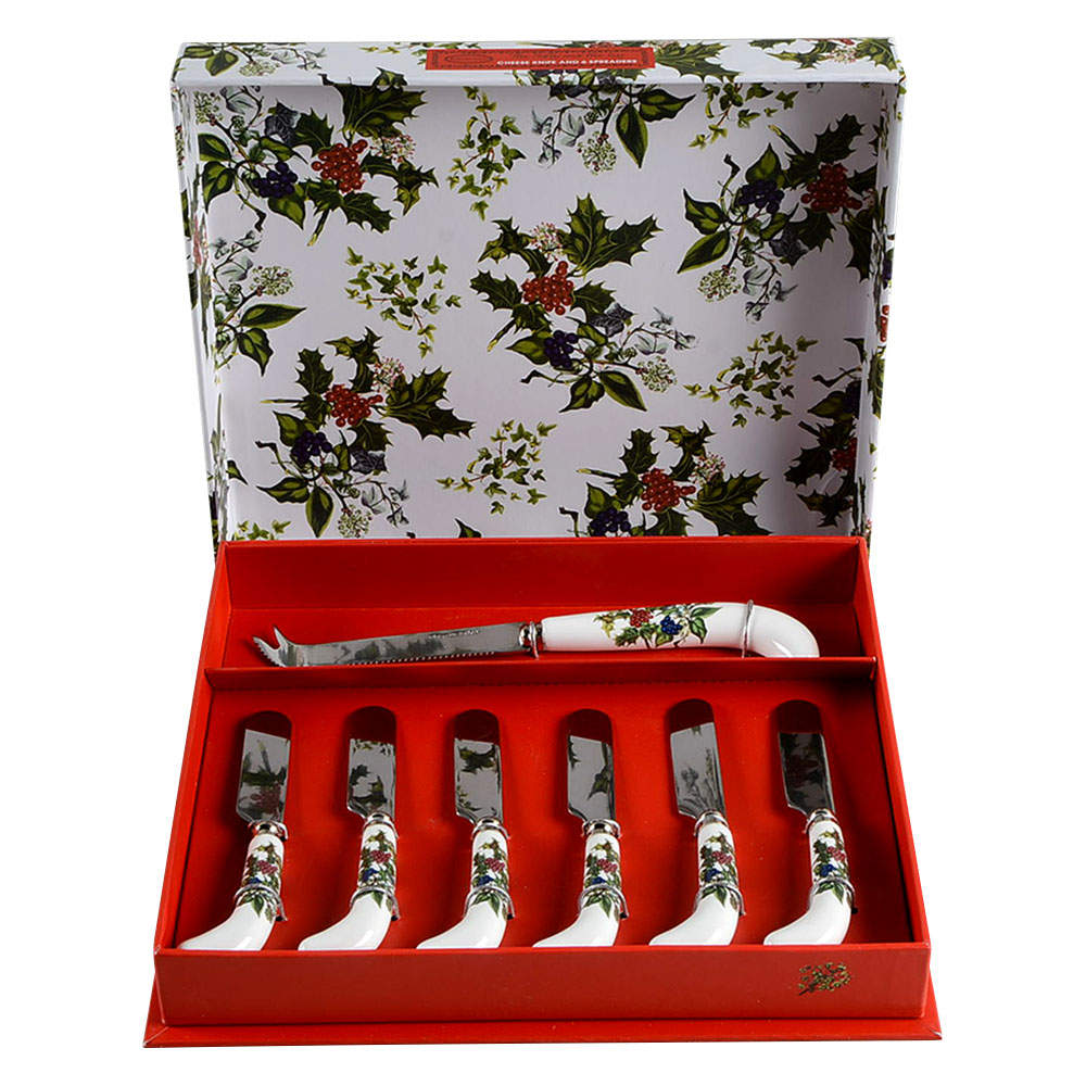 The Holly and The Ivy (7 Pc) Cheese Knife & Spreader Set by Portmeirion-1